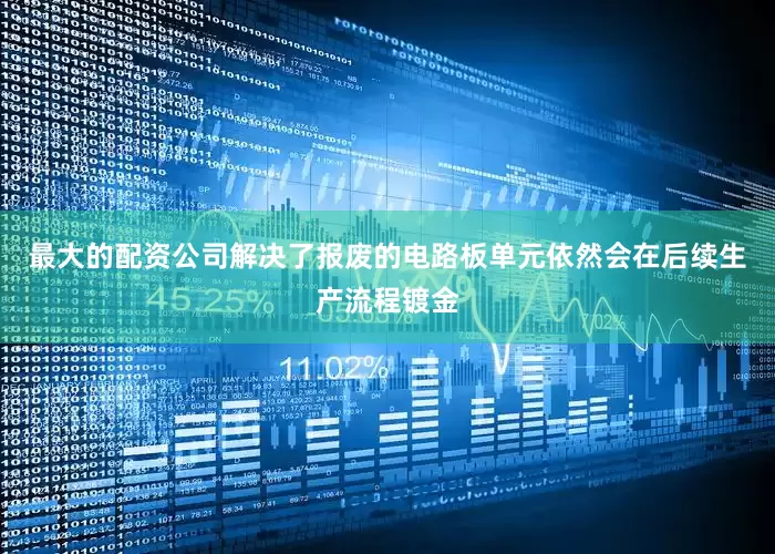 最大的配资公司解决了报废的电路板单元依然会在后续生产流程镀金